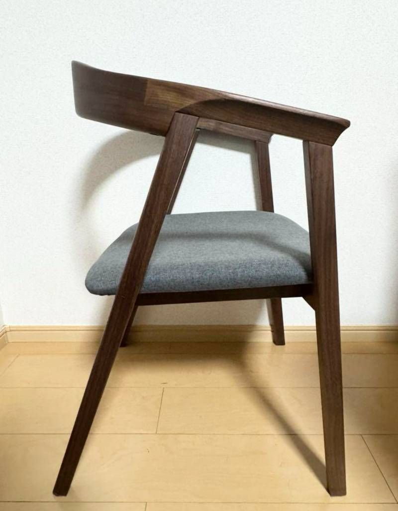木製椅子 グレーファブリック