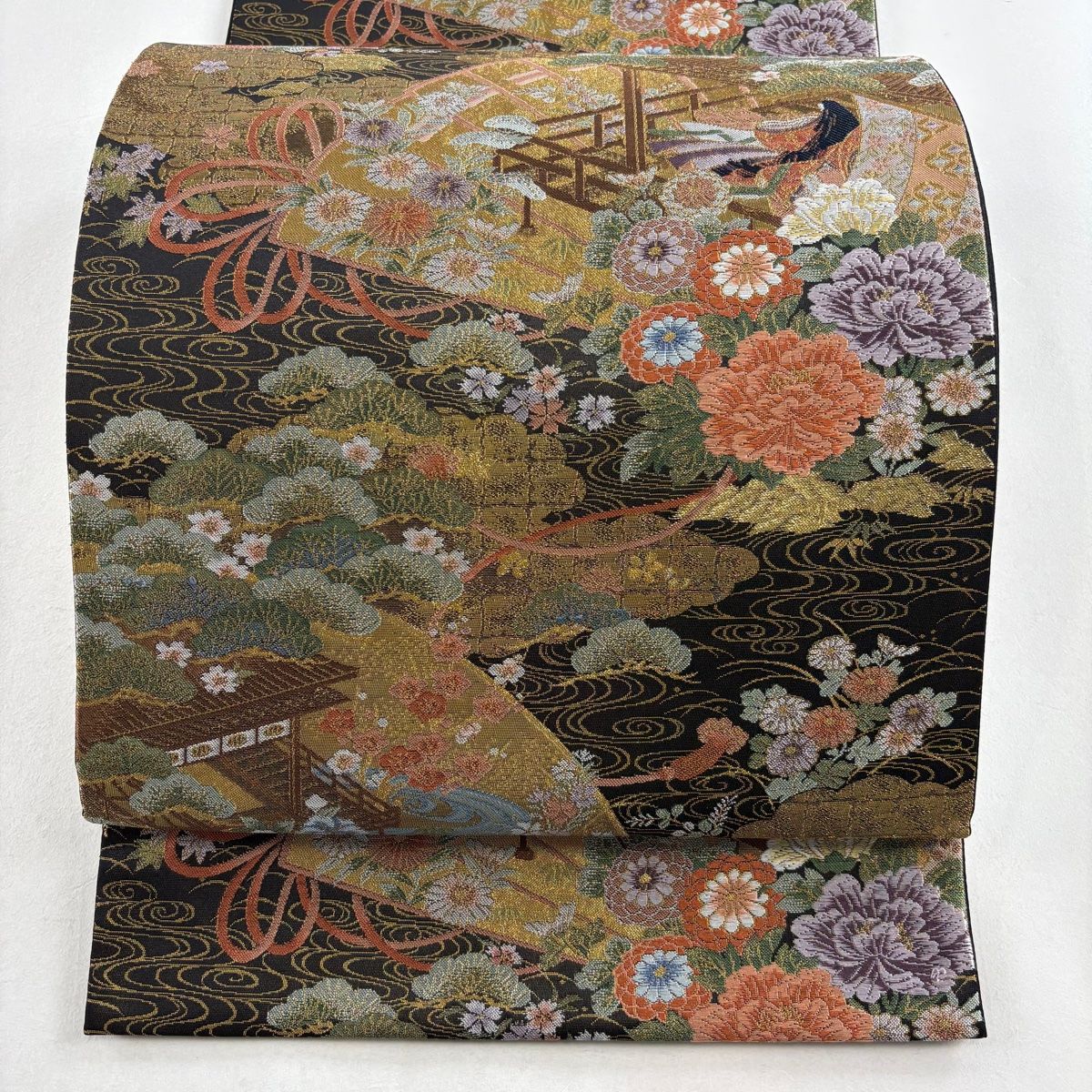 袋帯 六通 縞 松竹梅 24M470f