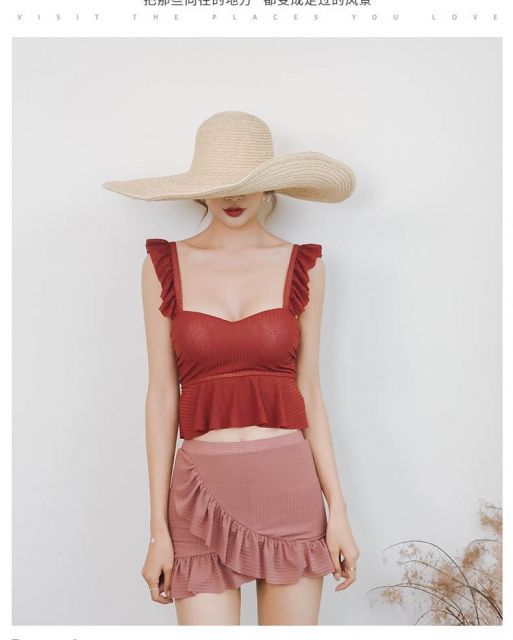 フリルセパレート水着 スイムウェア 体系カバー水着 セパレート フリル