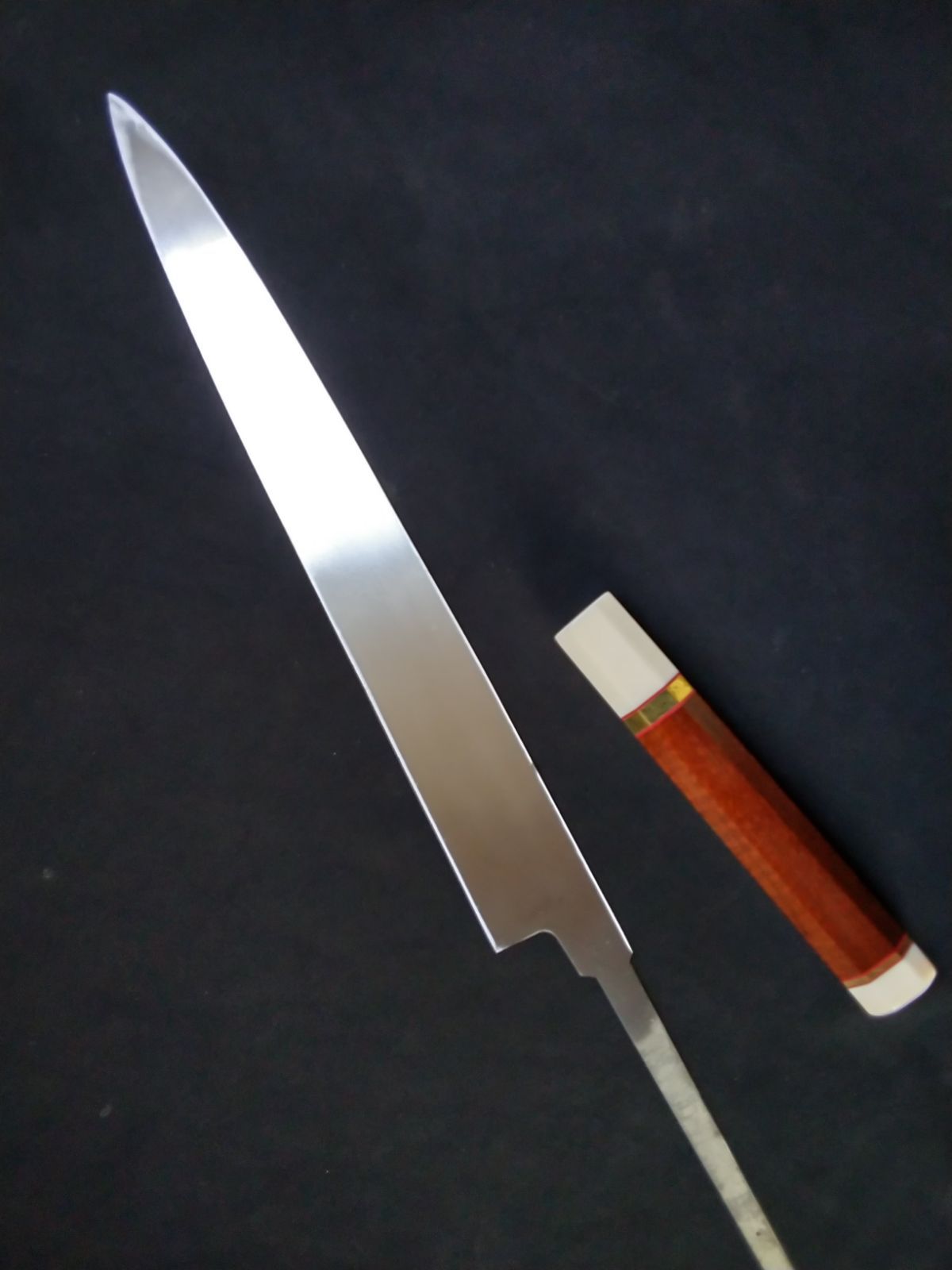本焼包丁城山刃物切付柳刃超鋼スーパー本焼き包丁全鏡面反り付き