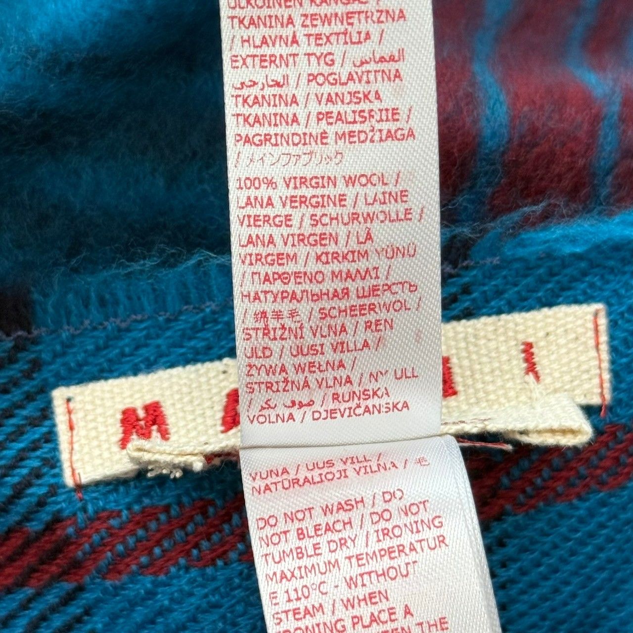 MARNI マルニ 22AW チェック柄ウールマフラー SCMC0081A0 UAW005 F  