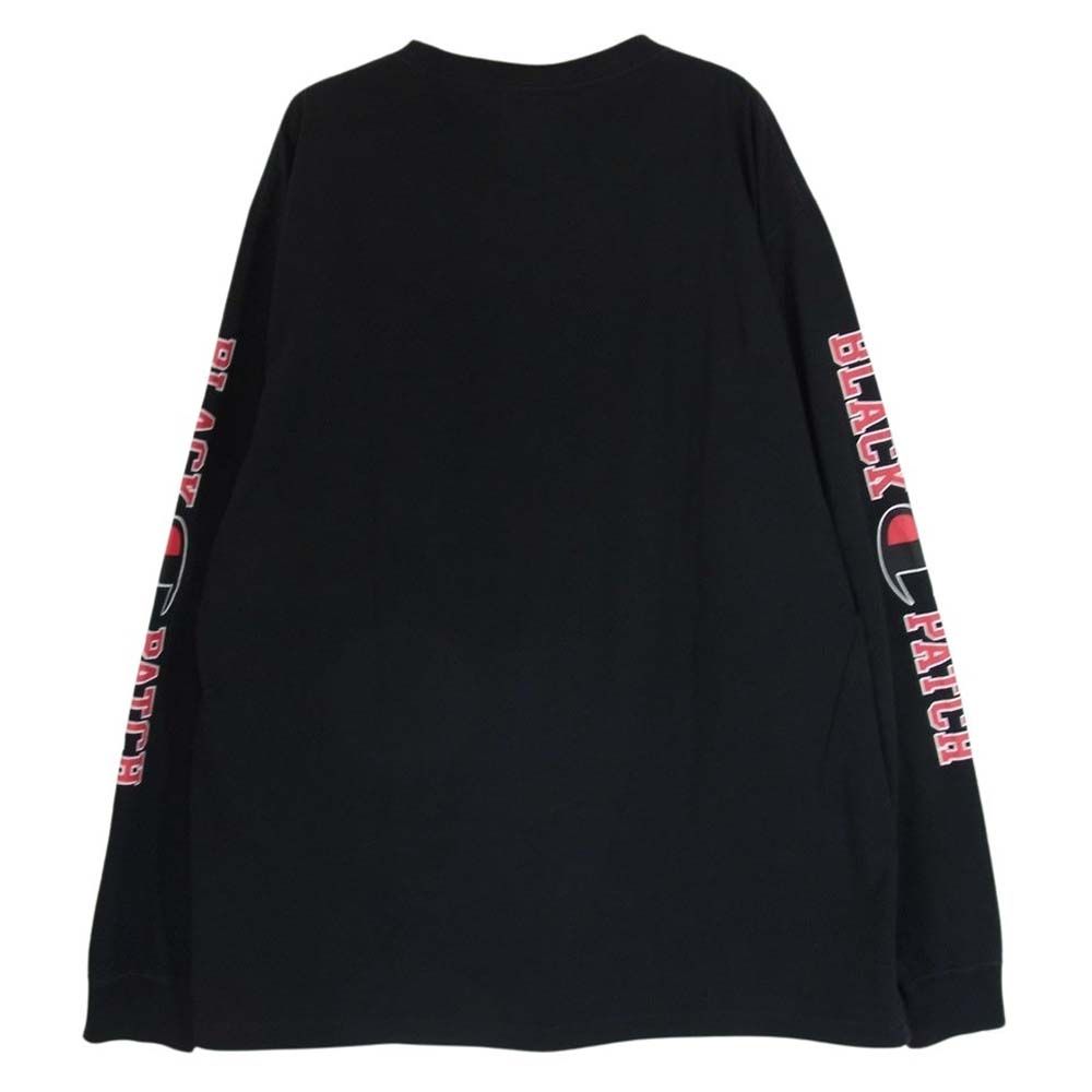 THE BLACK EYE PATCH 長袖シャツ XL ブラックアイパッチ BlackEyePatch C8-W422 × Champion Long