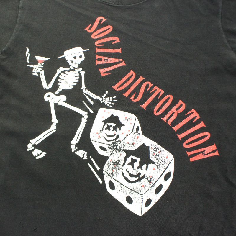 90s vintage スカル SOCIAL DISTORTION バンドTシャツ メンズ M