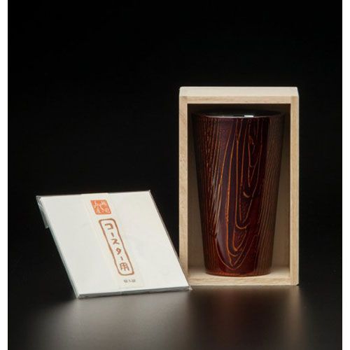  ウチキ 漆磨 漆塗りカップ 和然檀 わもだんぷらす ストレートカップ 赤 紫檀 二重構造 SCW-L 202 その他 コーヒー ティーカップ