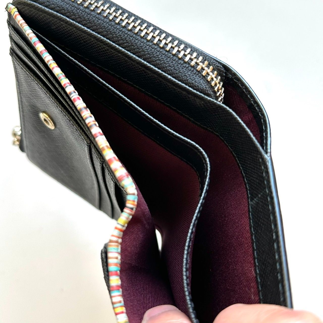 美品✨ポールスミス 折り財布 ジップストローグレイン2 ジップ