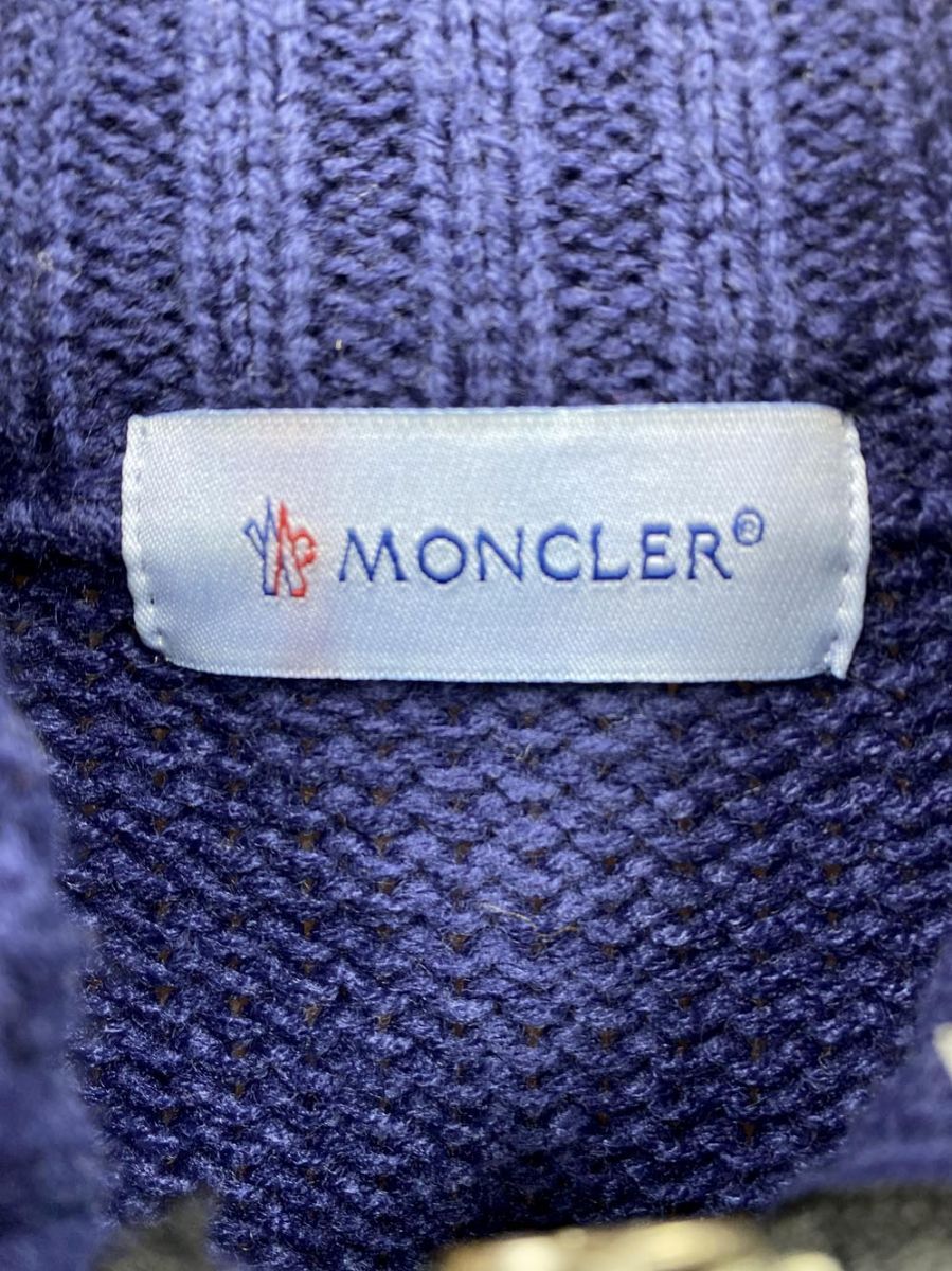 エナジーチャージMONCLER ニットマフラー 青 エナジーチャージMONCLER ニットマフラー 青 エナジーチャージ