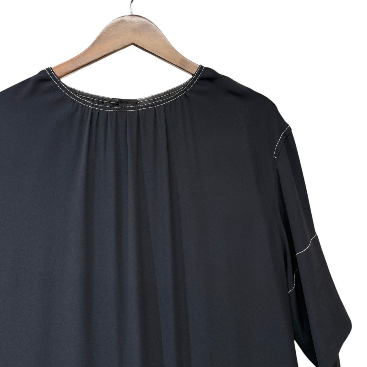 MARNI マルニ 20SS ホワイトステッチレーヨンロングワンピース 