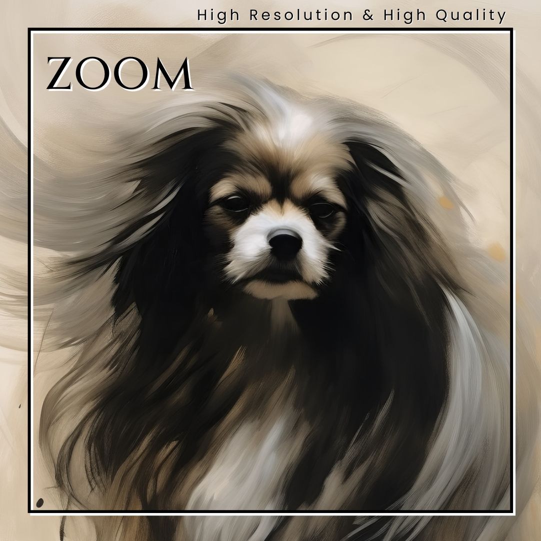 KENSHIN (犬神) - ペキニーズ犬 No.3】風水画 アートポスター 犬の絵