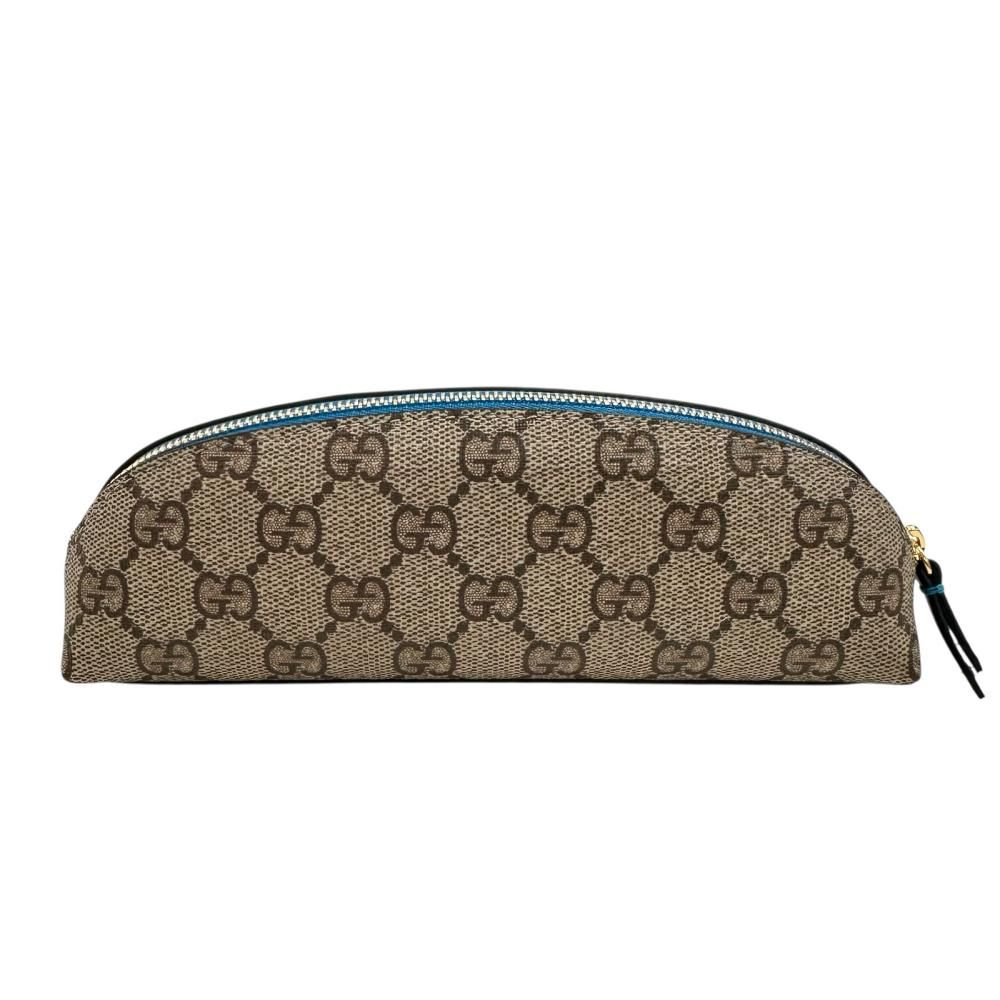 GUCCI|グッチ 662129 GUCCI×DISNEY ドナルドダック コラボ ペンケース GGスプリームキャンバス ベージュ|ブルー ユニセックス 真子質店 BL