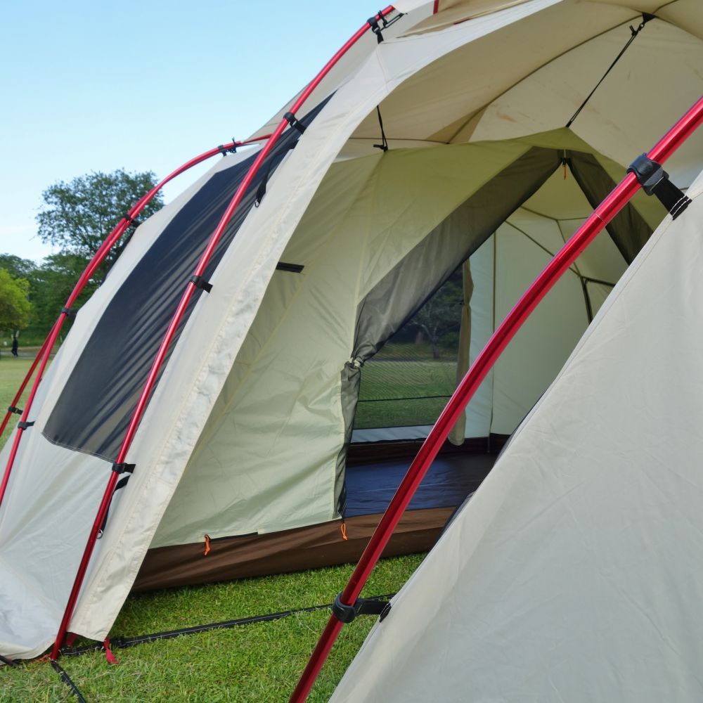 スノーピーク（snowpeak）のランドロックアイボリーレッドフレーム/FES