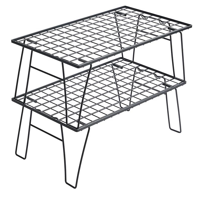 キャンピングムーン CAMPING MOON フィールドメッシュラック キャンピングラック ブラック キャンプ収納 軽量 薄型 T-235-2T-WB 1