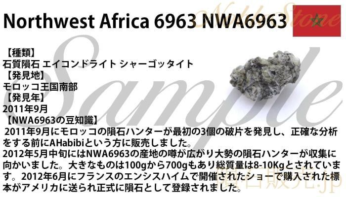 NWA6963 1-2mm 原石 標本 隕石 火星 石 エイコンドライト シャーゴッ 