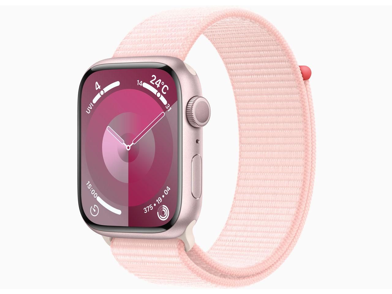 2営業日で発送 APPLE アップル アップル APPLE Apple Watch Series 9 GPSモデル 45mm MR9J3J A ピンク ライトピンクスポーツループ