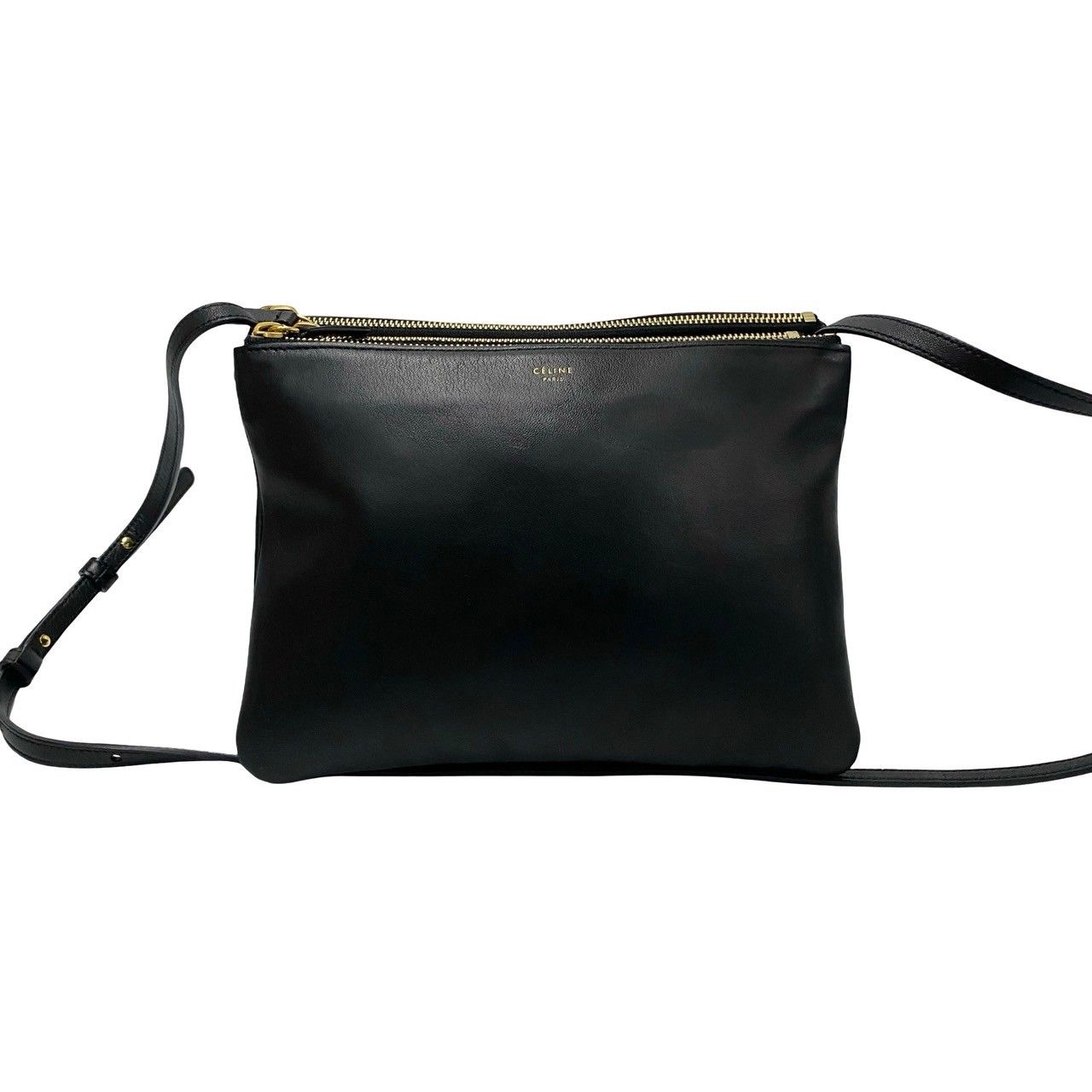 CELINE トリオ　ラージ　 ショルダーバッグ ブラック 保存袋付き 楽天市場】CELINE セリーヌ トリオ ラージ ショルダーバッグ