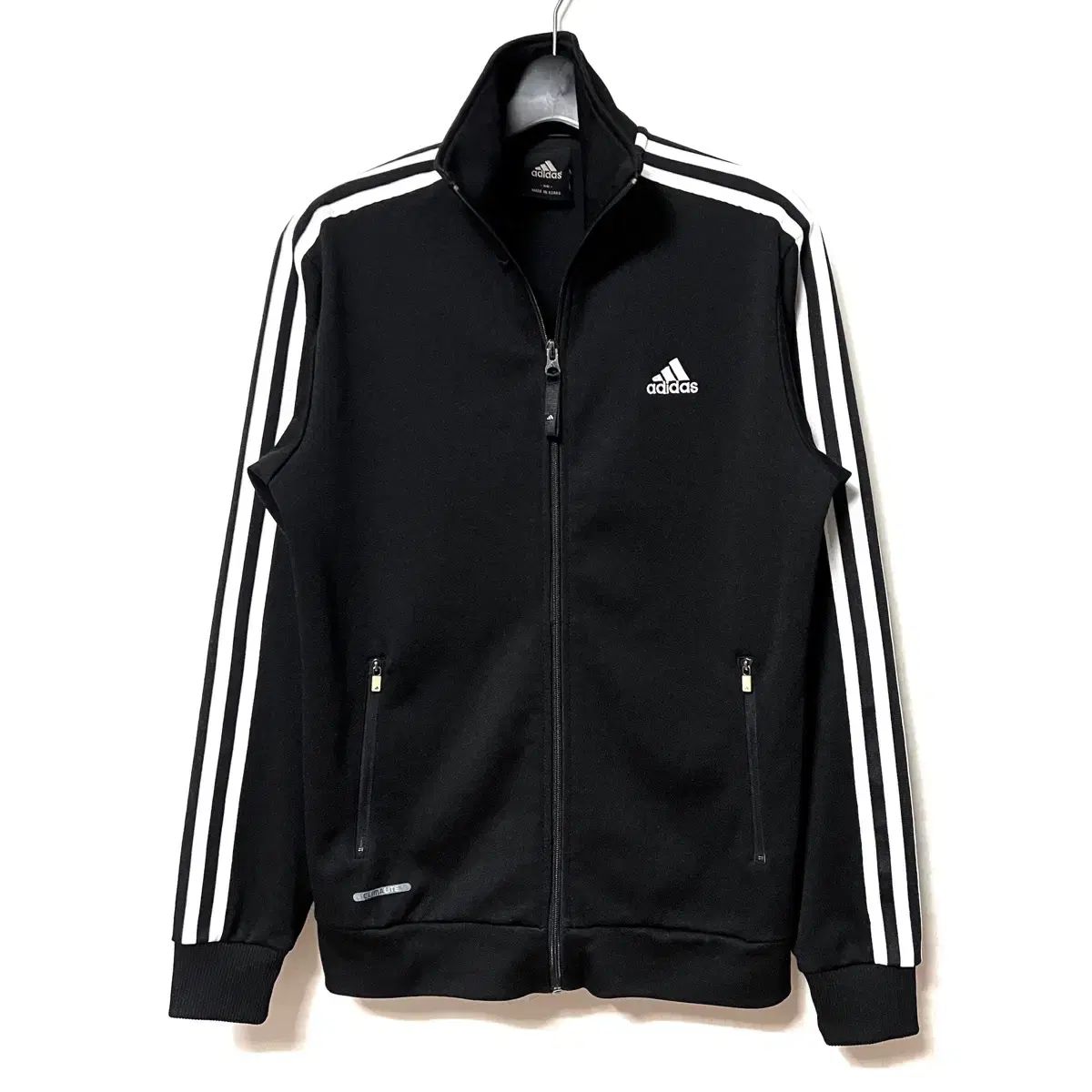 【雷市場（ポンジャン）商品韓国直送】 M 95 adidas(アディダス) 3本線 ジップアップ ジャージ 白×黒