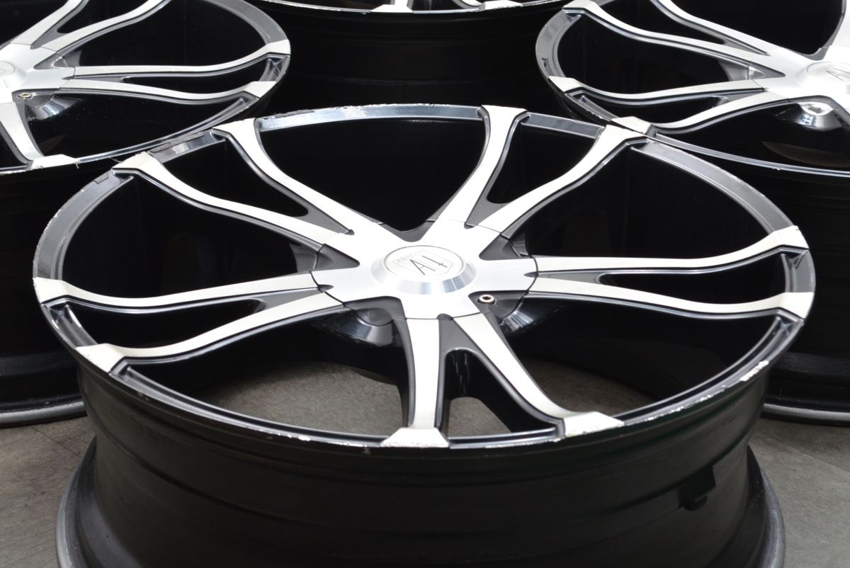 送料代引手数料無料。 カスタム用に アネーロ コラソン 22in 8.5J 35 PCD112 114.3 4本セット NX RX ハリアー アルファード ヴェルファイア CX-5 CX-8 【保障できる！】