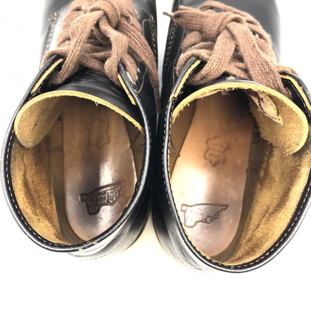 【中古】RED WING 9870 アイリッシュセッター 復刻犬タグ サイズ8 1/2D ブラック ブーツ レッドウィング[17]