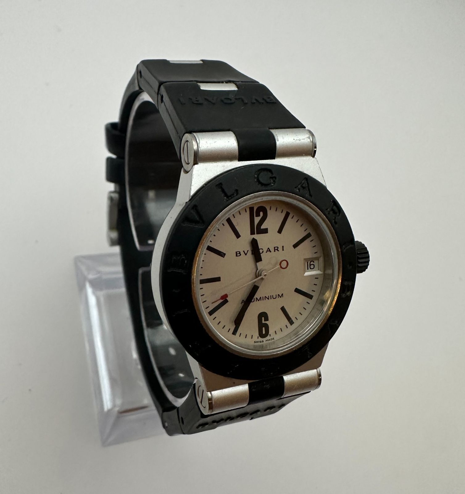 稼動品★BVLGARI アルミニウム AL32TA レディース腕時計 ブルガリ BVLGARI ブルガリ アルミニウム AL32TA アルミニウム／ラバー