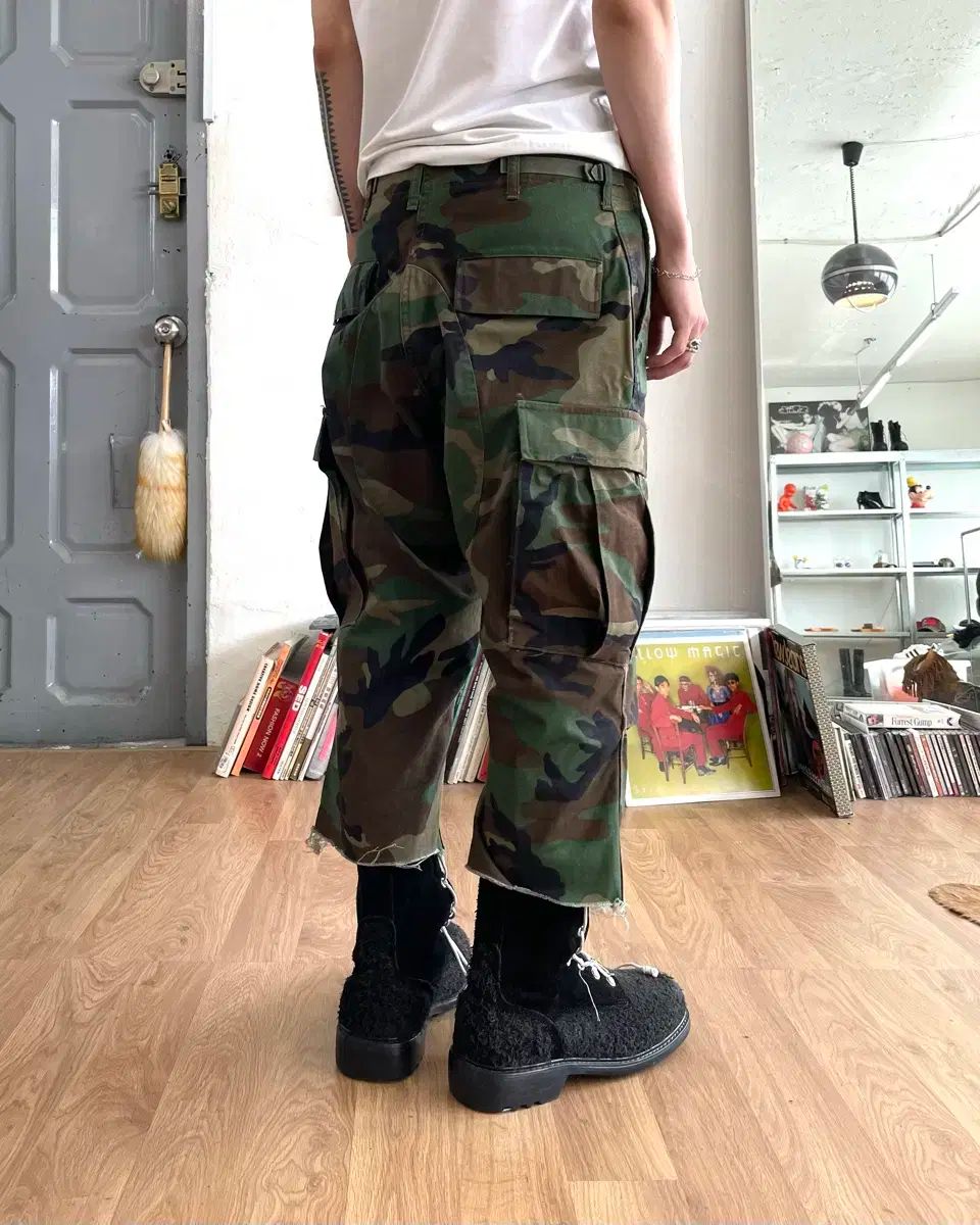 S US ARMY ウッドランド カモフラ ハーフ パンツ