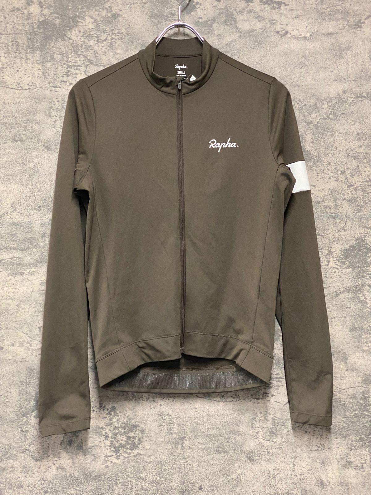 JK768 ラファ Rapha MEN S CORE THERMAL LONG SLEEVE JERSEY 長袖 サイクルジャージ オリーブ S 裏起毛