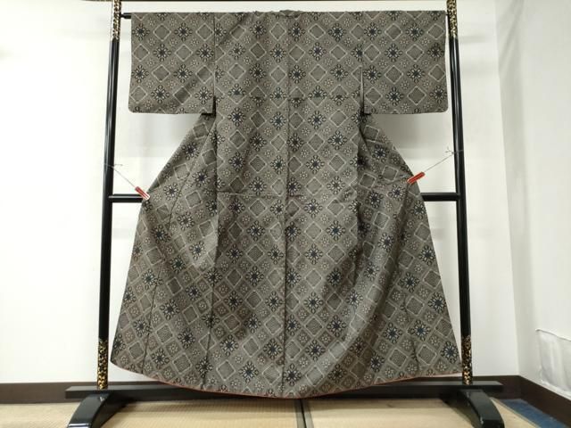 平和屋着物○本場大島紬 縞 正絹 逸品 AAAY0202zg