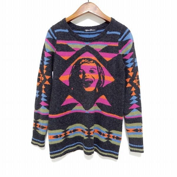 ヒステリックグラマー　カラフル グラフィックニットセーター 長袖 wnc ヒステリックグラマー HYSTERICGLAMOUR ニット セーター FREE 濃