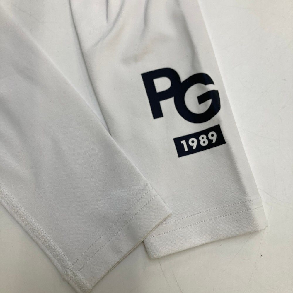 サイズ：1 PEARLY GATES パーリーゲイツ  モックネック長袖Tシャツ プリント  ホワイト系 [240101445455] ゴルフウェア レディース ストスト サイズ：1 PEARLY GATES パーリーゲイツ モックネック長袖T