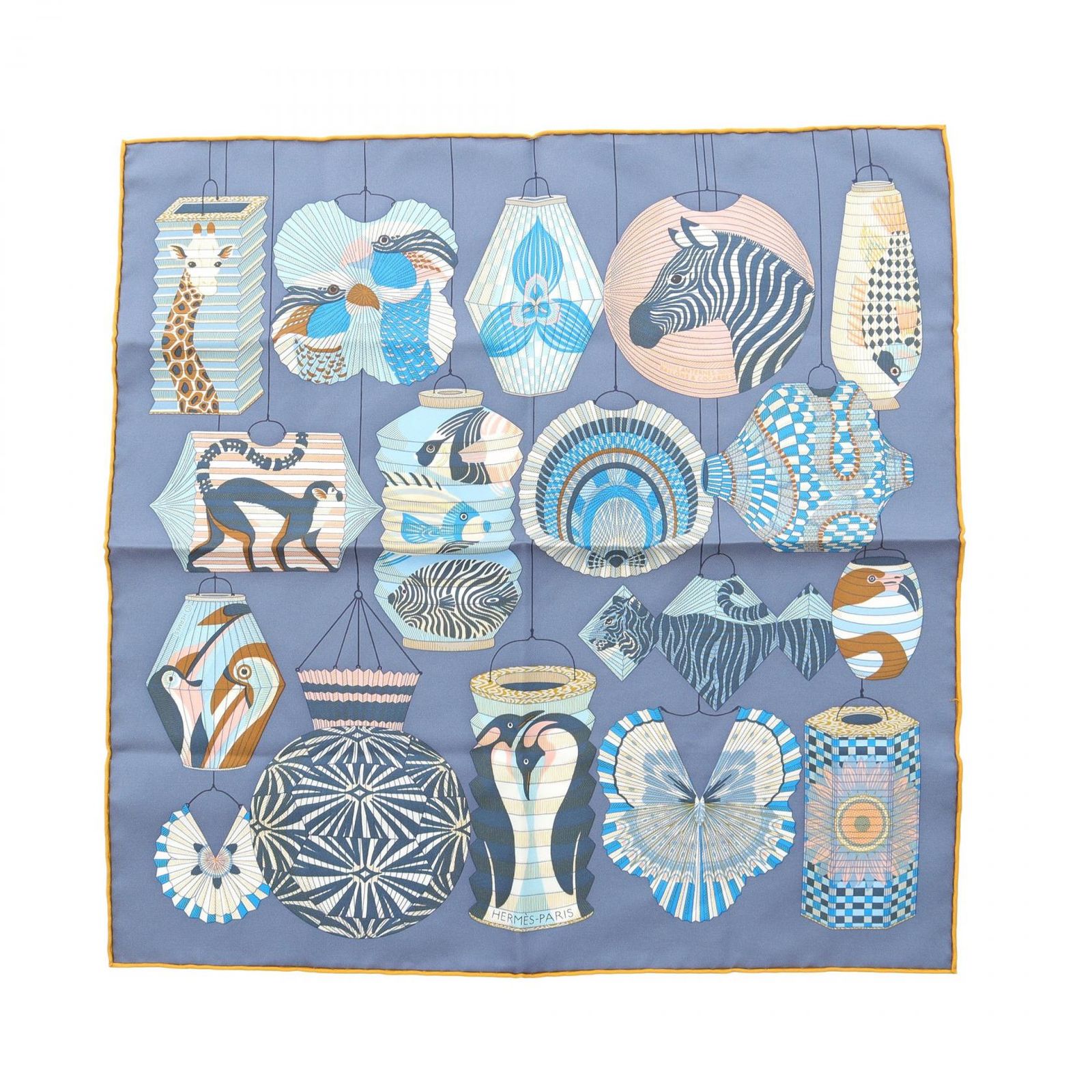 エルメス HERMES スカーフ プチカレ カレ45ガヴロッシュ Lanternes