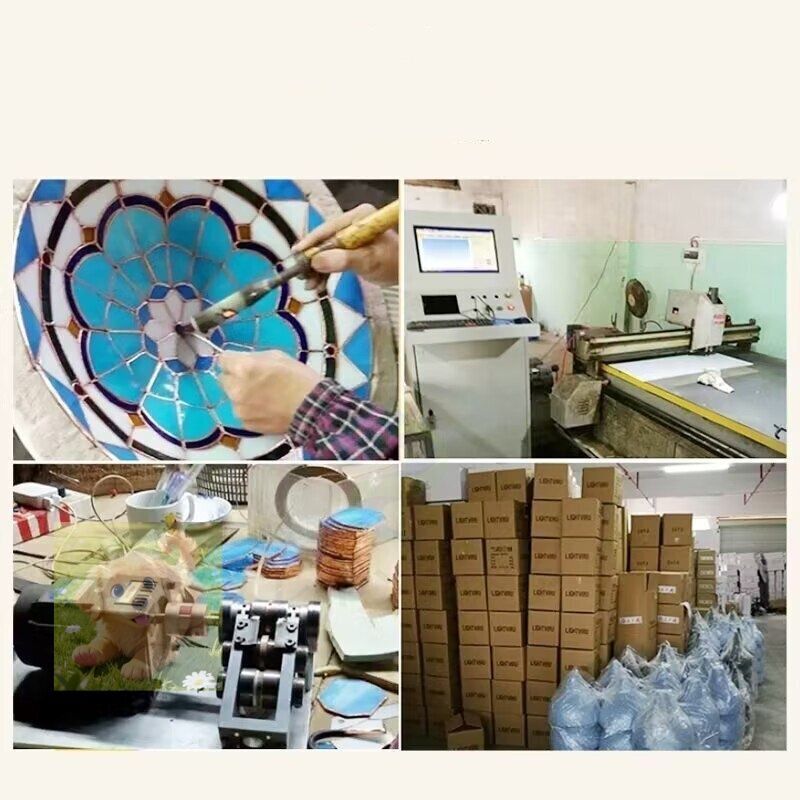 豪華天井照明ステンドグラスランプ