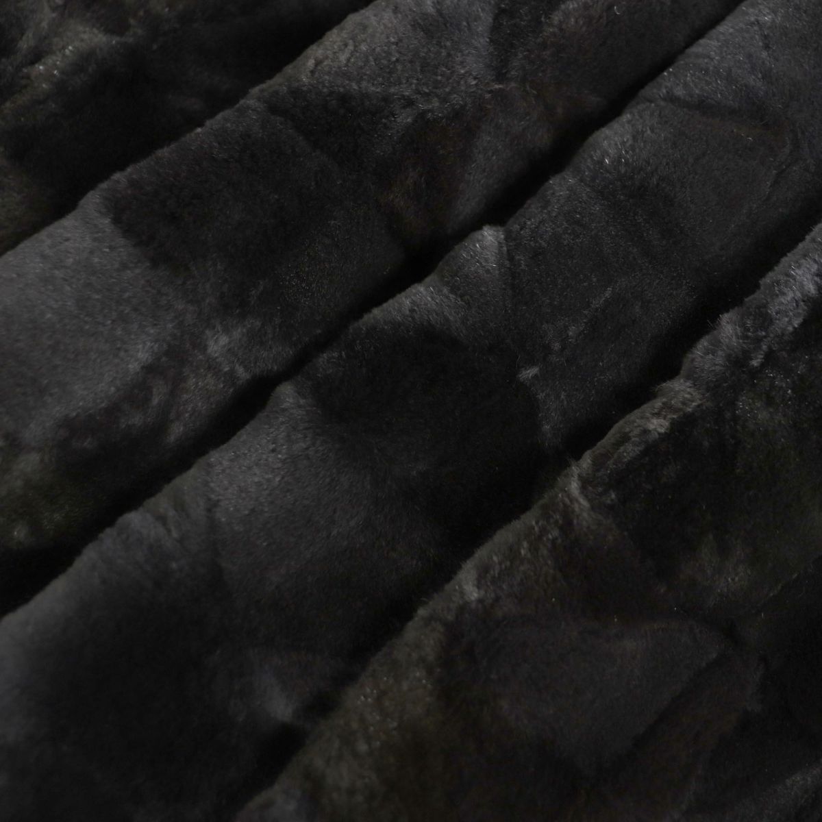 未使用品▼OS FUR MINK シェアードミンク 本毛皮デザインコート チャコールグレー F 毛質艶やか・柔らか◎ タグ付き