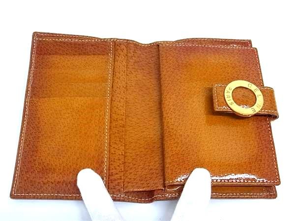 CELINE 二つ折り財布 ブラウンレザー CELINE セリーヌ 財布 二つ折りラウンド財布 ブラウン