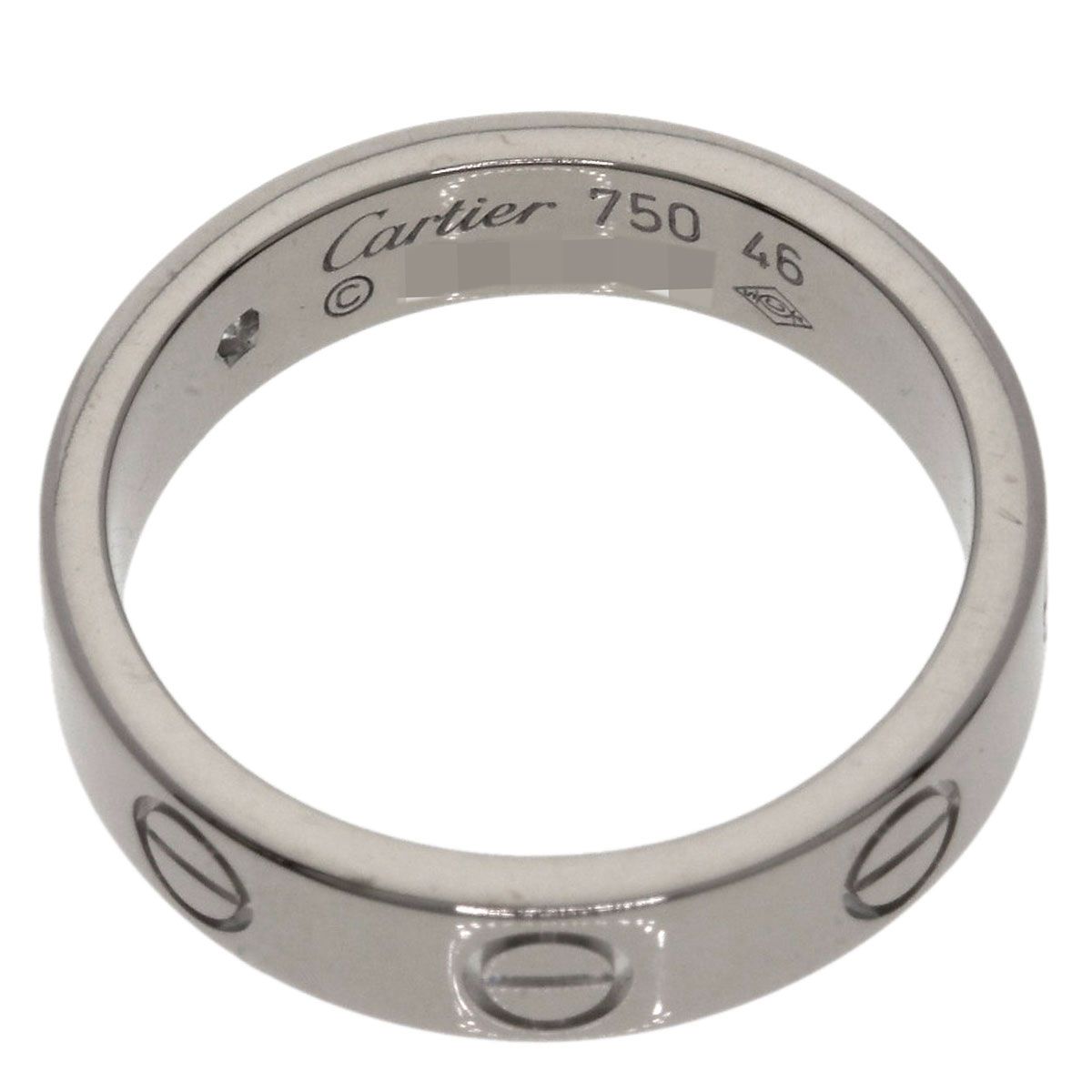 CARTIER カルティエ ミニ ラブリング リング・指輪 K18PG レディース  