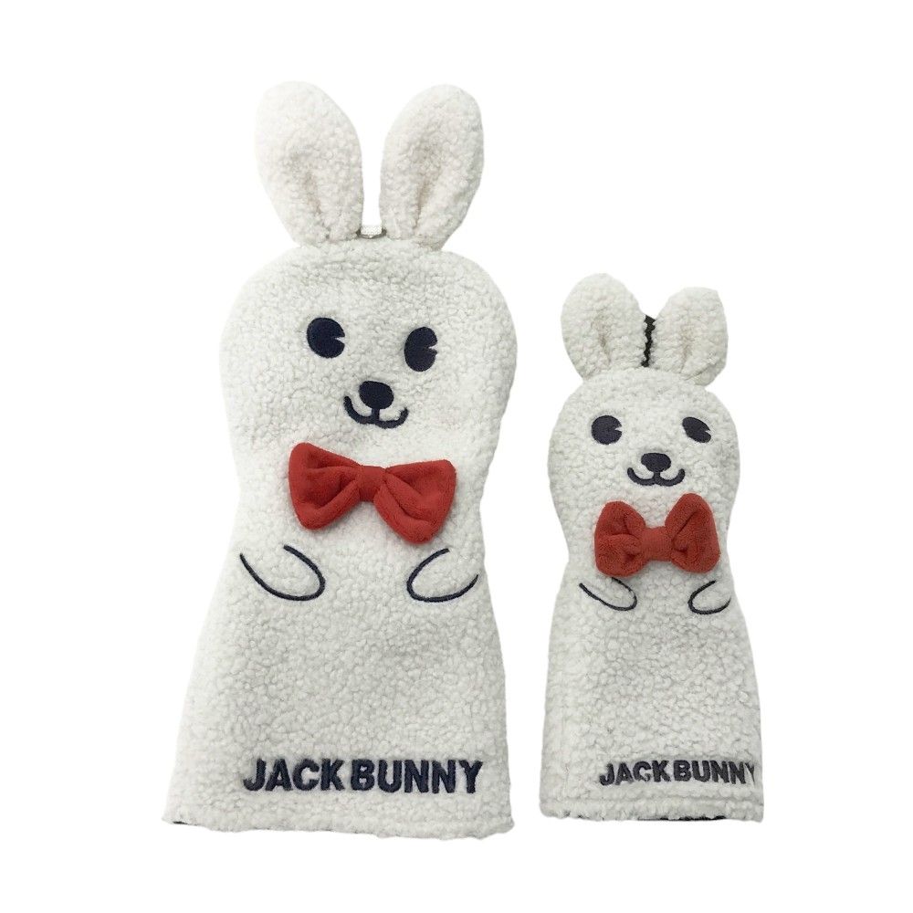 JACK BUNNY ジャックバニー 2023年モデル ヘッドカバー うさぎ ボア 2点セット  ホワイト系 DR，FW [240101271314] ゴルフウェア ストスト