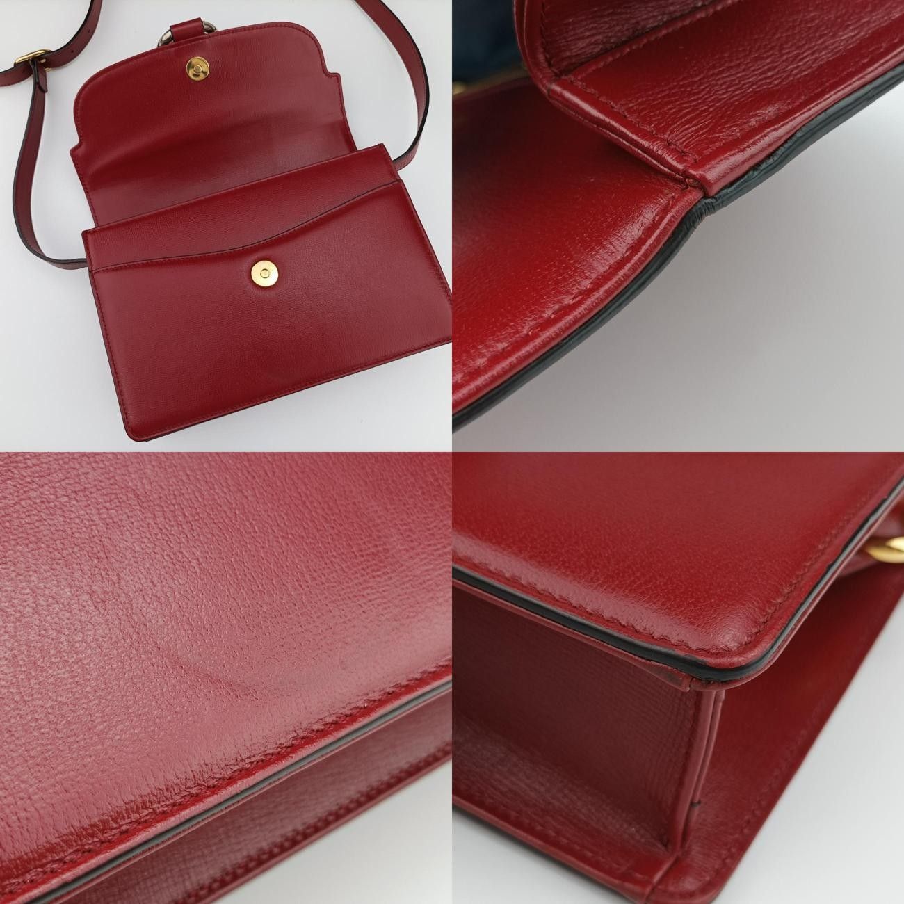 グッチGucciGGリング GGマーモント レッド レザー 589474 B030213467 DECORATOM_COM_BR