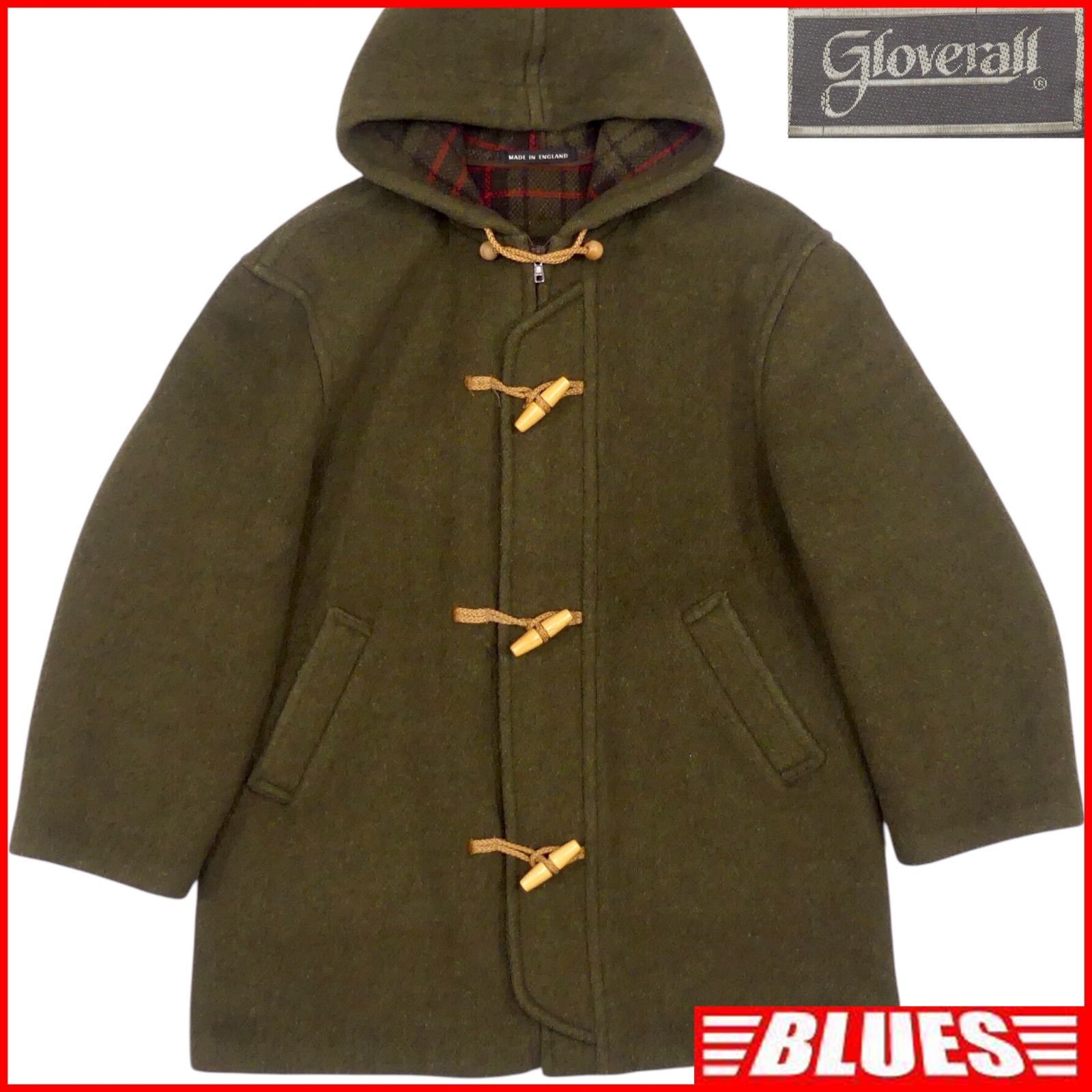 DANTON』 ウールモッサコート くるみボタン 刺繍ロゴ ブラウン 【XL