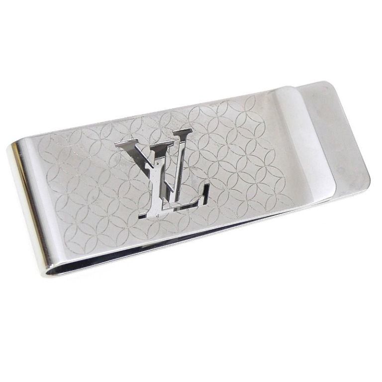 ルイ ヴィトン LOUISVUITTON マネークリップ ビルクリップ･シャンゼリゼ M65041 シルバー スティール