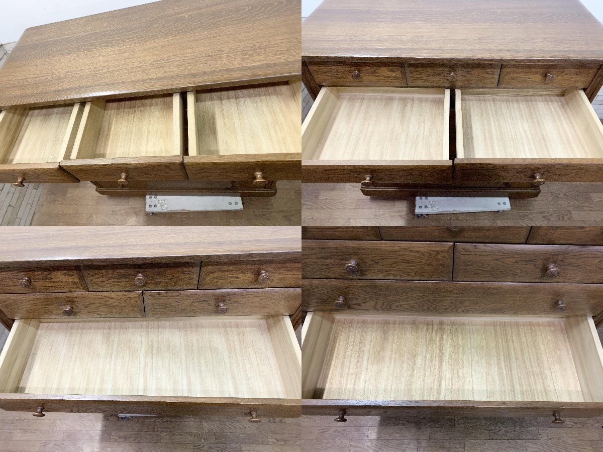 民芸調 スリム チェスト 縦長箪笥 整理タンス 収納 和家具 和モダン 6