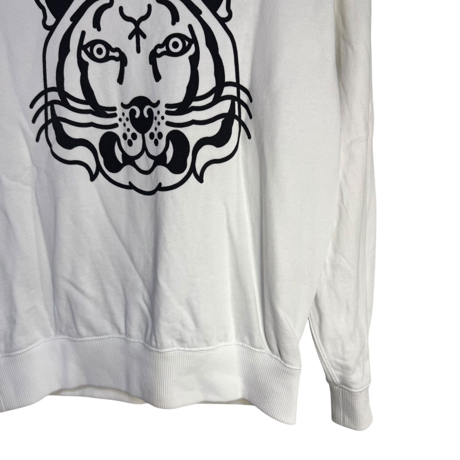 KENZO トラプリント ホワイトスウェット KENZO ケンゾー FB65SW1234XA 95 80 72 01B タイガー スウェット
