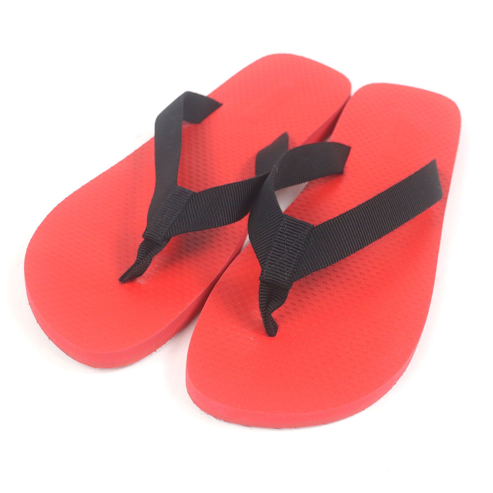 □THE ROW ザロウ 25SS F2080-GRO-SCR DUNE トングサンダル ビーチサンダル レッド ブラック 41 箱 保存袋付き イタリア製 メンズ 定価125 400円