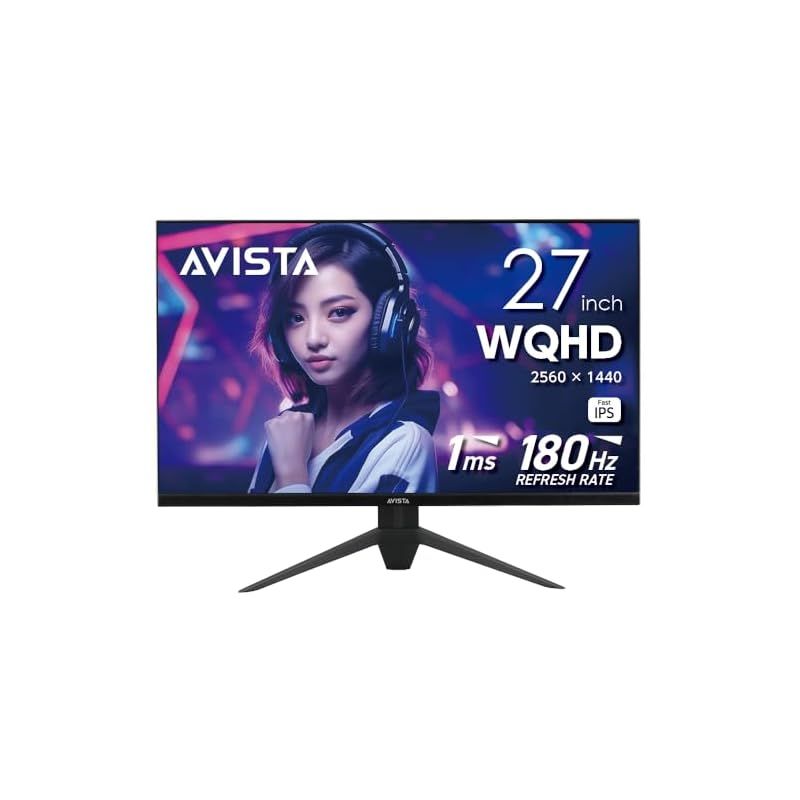 AVISTA ゲーミングモニター 27インチ 液晶 QHD Fast IPS 180Hz 1ms ゲームモード(FPS/RTS/MOBA) ブラック DGQ270SCB ドウシシャ 0
