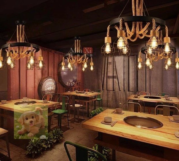 天井照明 スタイル ペンダントライト 6灯 サスペンションライト インダストリアル室内照明 玄関照明