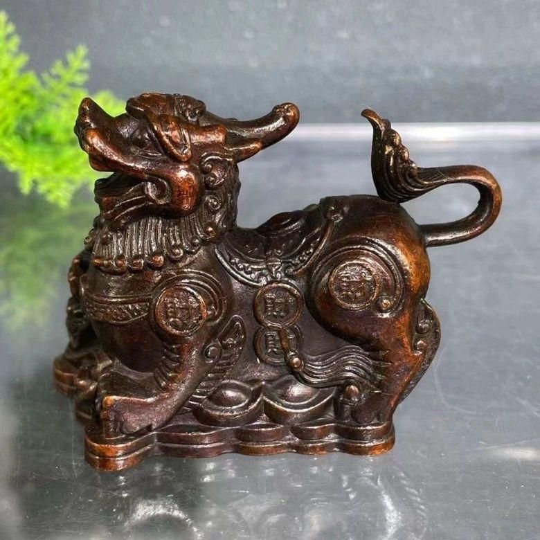 麒麟 茶寵 銅製品 鎮宅辟邪 開運風水 招財 置物 工芸品 - メルカリ