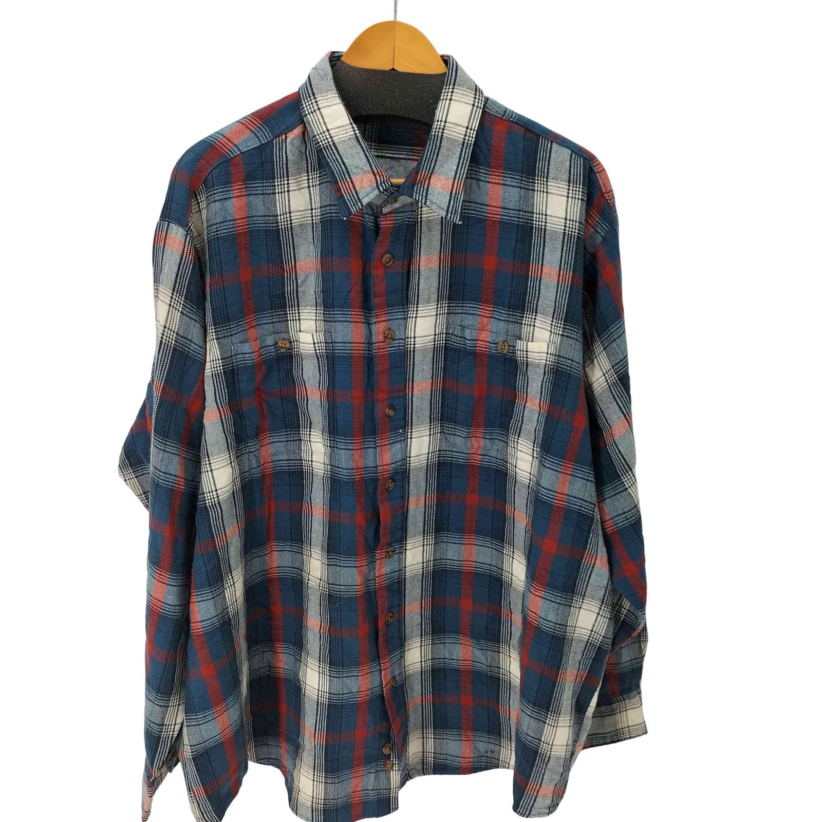 ユーズドフルギ USED古着 90S WINDRIDGE L/S アクリルチェックシャツ メンズ  XXLT