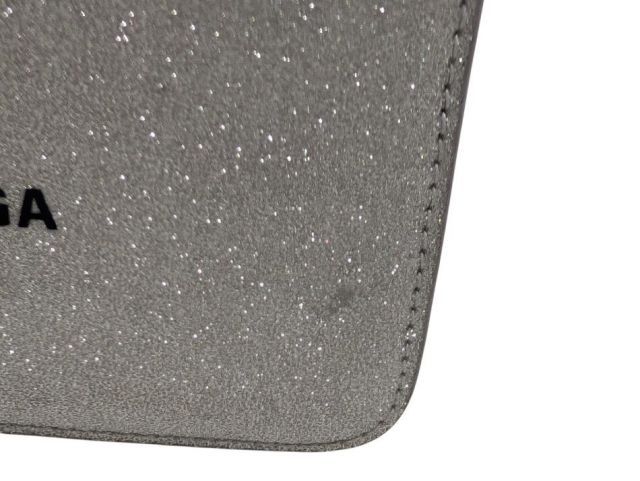 バレンシアガ コインケース カードケース グリッター シルバー 637130  