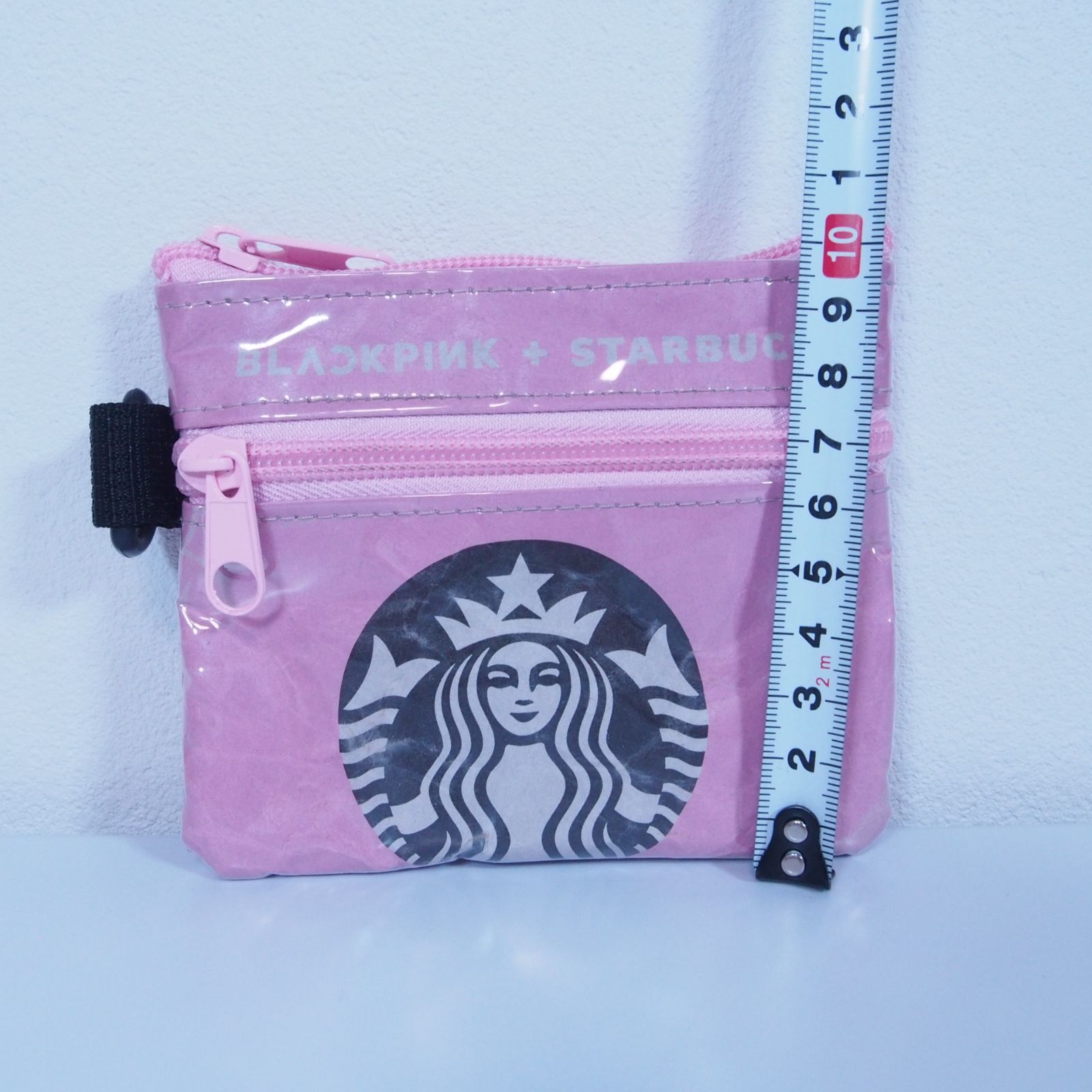 スターバックス　BLACKPINK 日本未発売　限定　コラボ　ショッパー　紙袋　リメイクポーチ　リメイク　ミニポーチ　小銭入れ　小物入れ　スタバ　 Starbucks ブラックピンク