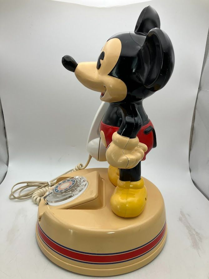 激 レトロ ミッキーマウス ダイヤル式 電話機