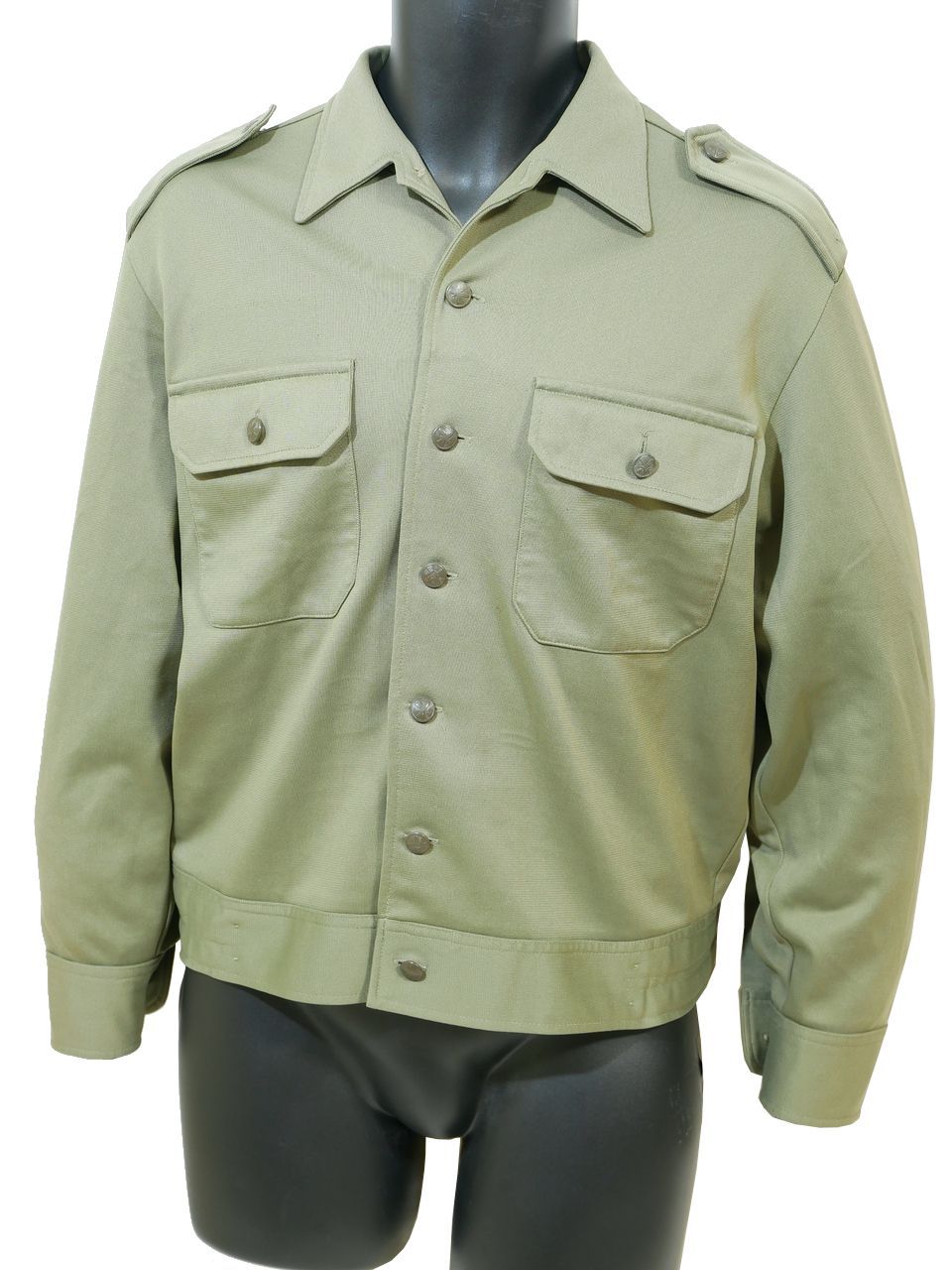 チェコスロバキア軍 ロングスリーブ シャツ クロスソードボタン 中古良