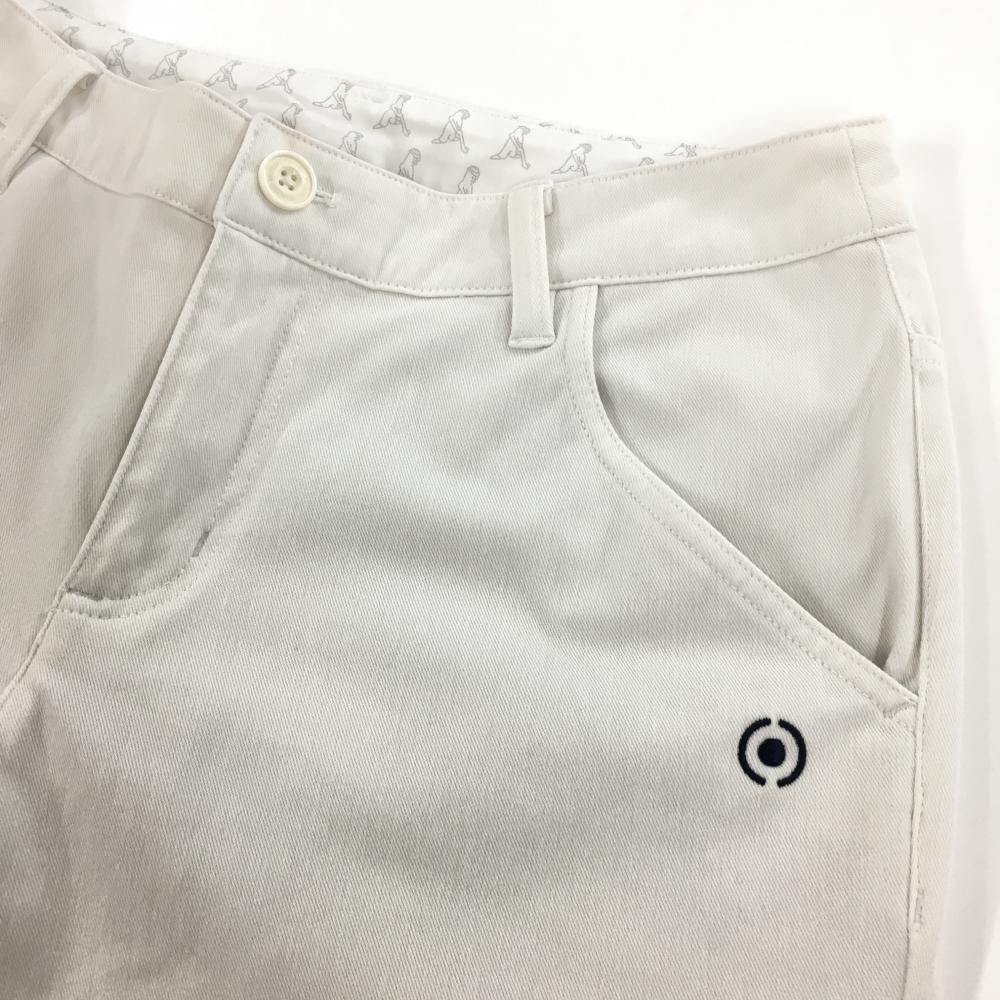 ピン パンツ 白 ストレッチ ヒッププリント レディース M ゴルフ