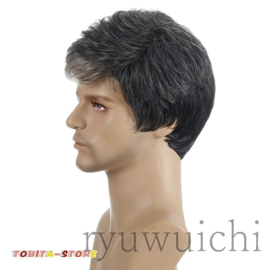 Ｊ＆Ｓ 人気 中高年 人毛100％ 手植え かつら 医療用 ウィッグ 男性用 ショートウィッグ お父さん フルウィッグ 通気性抜 Ｊ＆Ｓ 人気 中高年 人毛100％ 手植え かつら 医療用 ウィッグ 男性用