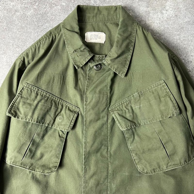 70s 70年製 US ARMY 米軍実物 4th ジャングルファティーグ ジャケット 
